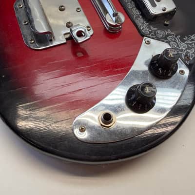 Vintage Teisco Del Rey 1960s Dual Pickup Red Cherry Burst 24" Short Scale image 4