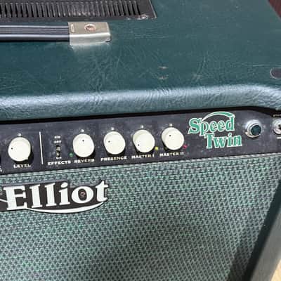 Trace Elliot C50 Speed Twin Combo 1995 - killer combo in Green & Blue Tolex all NOS & never used. image 7