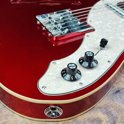 MyDream Partcaster Custom Built - Thinline Candy Apple Red Quarter Sawn image 4