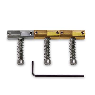 Callaham Enhanced Vintage Compensated Bridge Saddles for Tele, Brass with Stainless E&A
