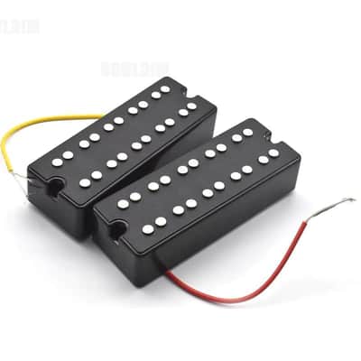 Neck and Bridge Soapbar 5 String Electric Bass Pickups Set image 1