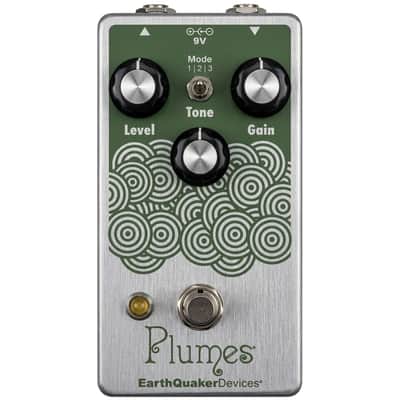 Limited Edition EarthQuaker Devices Plumes - Found Sound Exclusive v2 Silver & Green image 1