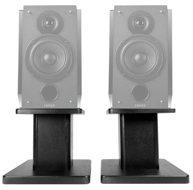 (2) 8” Black Bookshelf Speaker Stands For Edifier R1850DB Bookshelf Speakers image 1