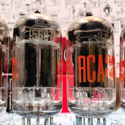 RCA 5687 Black Plate Matched Quad - 1960s NOS | Audio Driver image 8