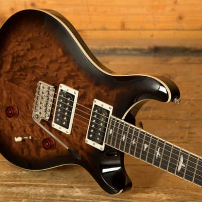 PRS SE Custom | Custom 24 Quilt - Black Gold Sunburst image 5
