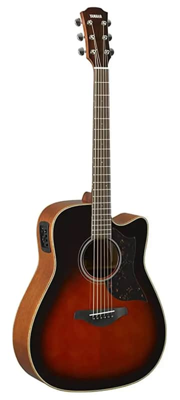 Yamaha A1M Mahogany Dreadnought Cutaway Acoustic-Electric Guitar - Tobacco Sunburst image 1