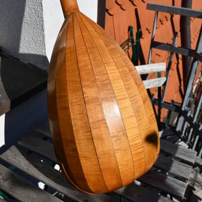 ✴️ Video Included – 1890s Restored Antique Pre-war German Guitar Lute – Flame Maple, Great Condition and Wonderful Sound image 11
