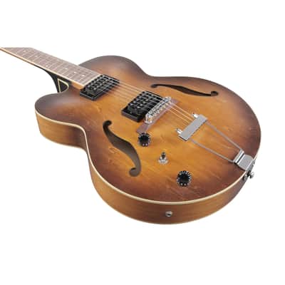 Ibanez AF55 Artcore Left Handed Hollow Body Electric Guitar - Tobacco Flat image 7