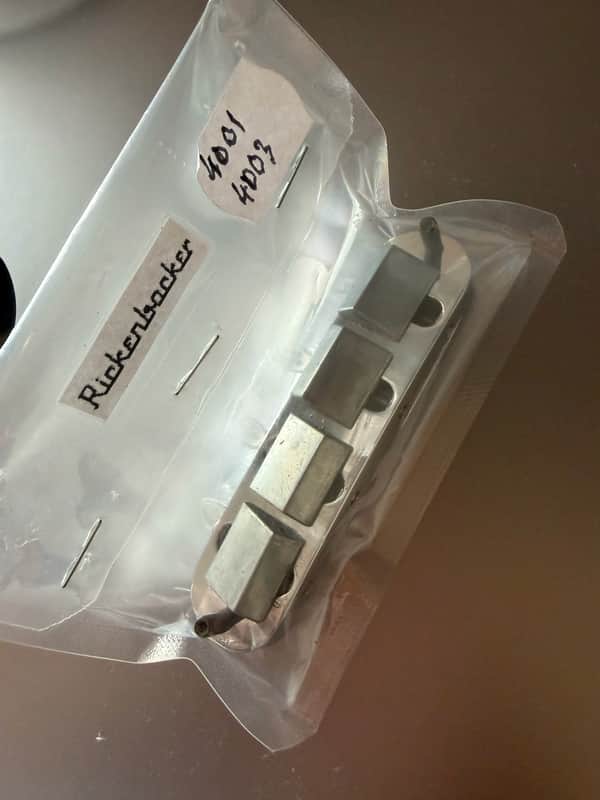 Rickenbacker 4001 and 4003 Bass bridge and saddles [unused original part] image 1