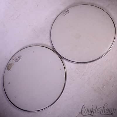 Ludwig 2x 15"WeatherMaster Parade Batter Snare/Tom Cloud Logo Drum Heads 60s Set image 1