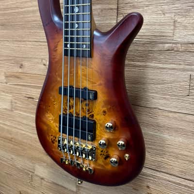 Warwick Teambuilt Streamer LX 2025 Limited Edition 5- string bass  - Honey Sunset Burst. 8lbs 3oz w/gig bag + goodies. New! image 6