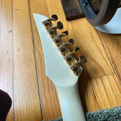 1990s Carvin DC127 Iridescent White Neck Thru Electric Guitar w/ OHSC image 7