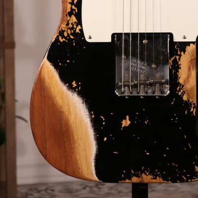 Fender Custom Shop Double Esquire 1950 Super Heavy Relic - Maple Fingerboard, Black image 3