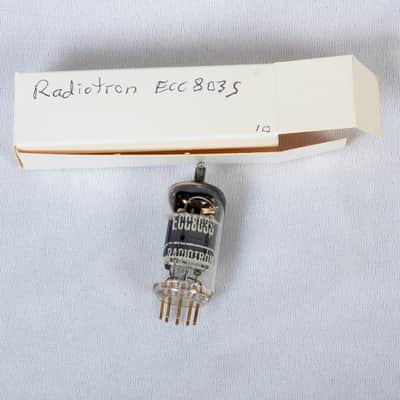 Radiotron ECC803S Preamp Tube – Tests Strong – Rare Long Plate 12AX7 Variant image 1
