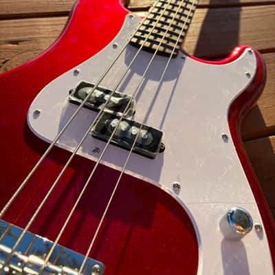 New Austin Candy Apple Red P-Bass Guitar image 4