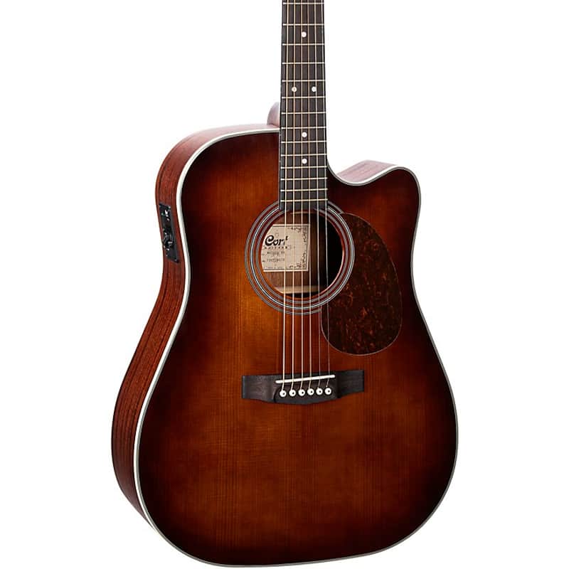 Cort FW MR500E-BR CE DredBrownGloss Solid Spruce Tp Mh B&S CE304T, Blem/B-stock image 1