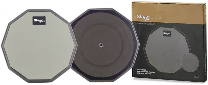 Stagg 8" Rubber Drum Stick Practice Pad TD-08R image 1