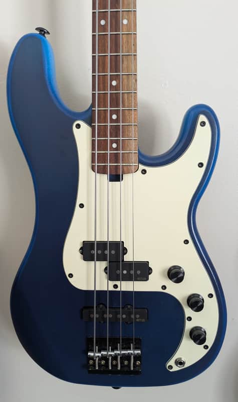 Wide Load PJ Bass - Satin Navy Burst - EMG Geezer Butler - Black Walnut Neck image 1