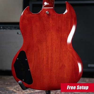 Epiphone 1964 SG Standard with Maestro Vibrola Reissue Electric Guitar - Cherry Red with Hardshell Case image 2