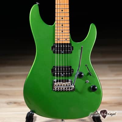 Ibanez AZ2402 Prestige HH Roasted Maple Neck w/ Case – Apple Green Metallic image 2
