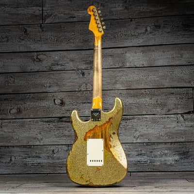 Fender Custom Shop 1961 Stratocaster Super Heavy Relic - 3A Rosewood Fingerboard, Gold Sparkle over 3-Tone Sunburst image 7