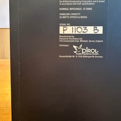 Rogers LS3/5A 15 Ohm (1978) - Early Serial P 1103 A/B - Matched Pair image 4