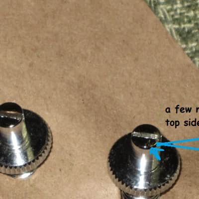lightly used Epiphone B-2 metric ABR-1 vintage style bridge, wired,  CHROME, large posts mounting pieces (NO anchors) 1990s/2000s (for some import guitars that use this style bridge) will NOT fit on Gibson - mounting holes are too big image 25