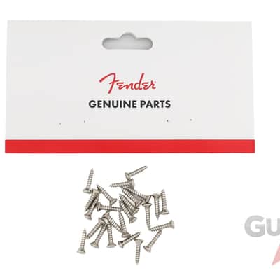 Genuine Fender CHROME Guitar Pickguard Mounting Screws - Package of 24 image 2