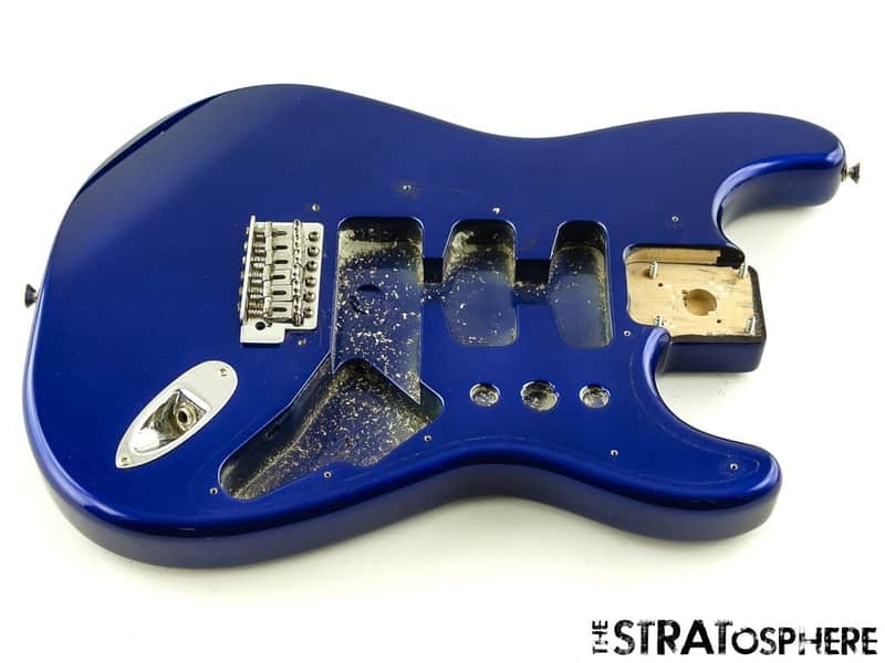 USED 1999 Fender MIM Standard Strat BODY & HARDWARE Guitar Cobalt Blue image 1