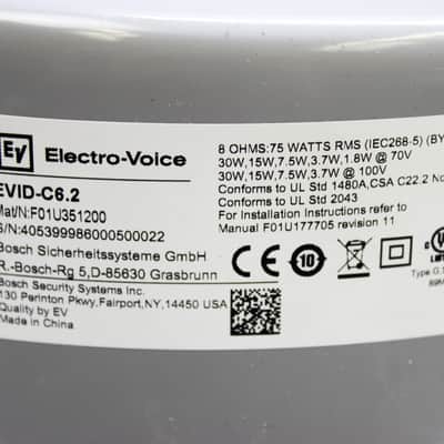Electro-Voice EVID C.62 6.5" Ceiling Loud Speaker - PAIR - White image 4