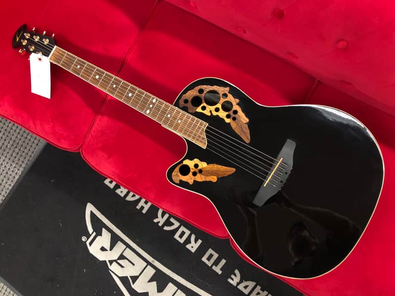 Ovation Celebrity Mid-Depth Left-Handed Acoustic-Electric Black image 1