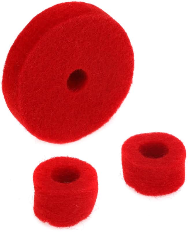 Ahead Hi-hat Pack Cymbal Felts - Red (5-pack) Bundle image 1