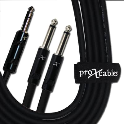 ProX XC-SYP03 3' 1/4" TRS-M Stereo to Dual 1/4" TS-M Unbalanced High Performance Audio Y Cable image 4
