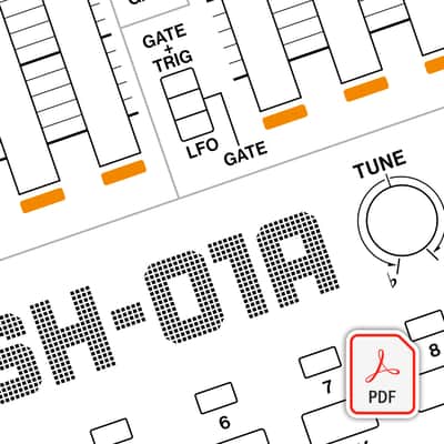 Roland SH-01A  - Beautifully Illustrated Blank Patch Sheet PDF