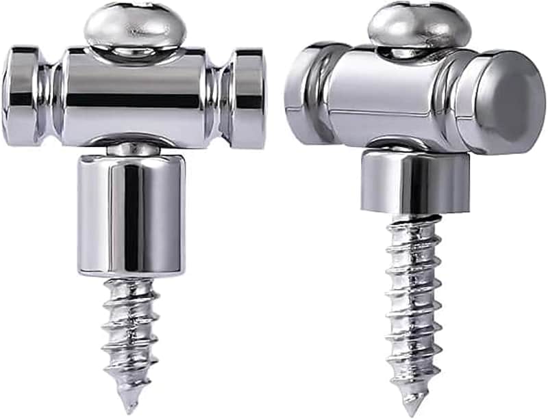 Guitar Roller String Retainers(Set of 2) – String Guide, Strings Trees Replacement Part for Electric Guitars, SR1 Chrome image 1