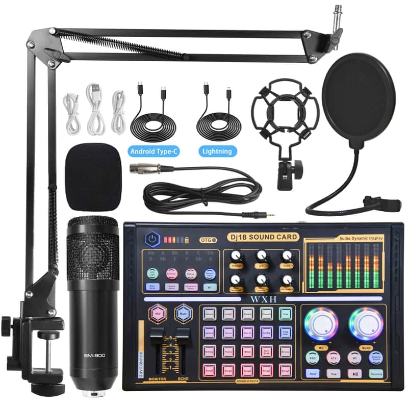 Bm800 Microphone Sound Card Full Set Of Mobile Phone Computer Microphone Special Equipment Suit image 1