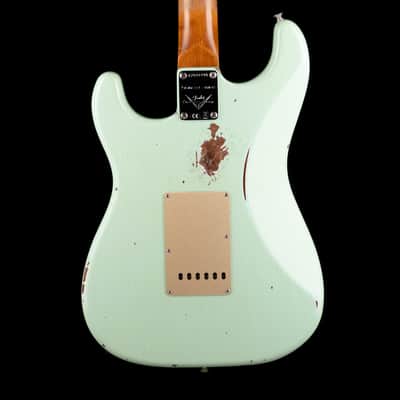 Fender Custom Shop Roasted 1960 Stratocaster Relic Birdseye Maple Aged Surf Green image 8