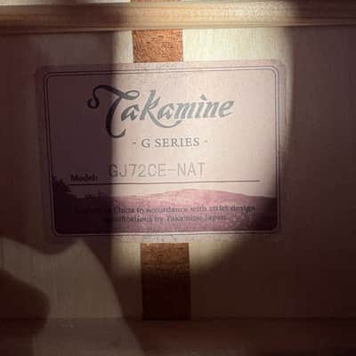 Takamine GJ72CE NAT G70 Series Jumbo Cutaway Acoustic/Electric Guitar 2010s - Natural Gloss image 8