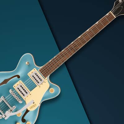 Gretsch G2655T Streamliner Center Block Jr. Double-Cut 6-String Right-Handed Electric Guitar with Arched Maple Body, Bigsby, and Laurel Fingerboard (Arctic Blue) image 6