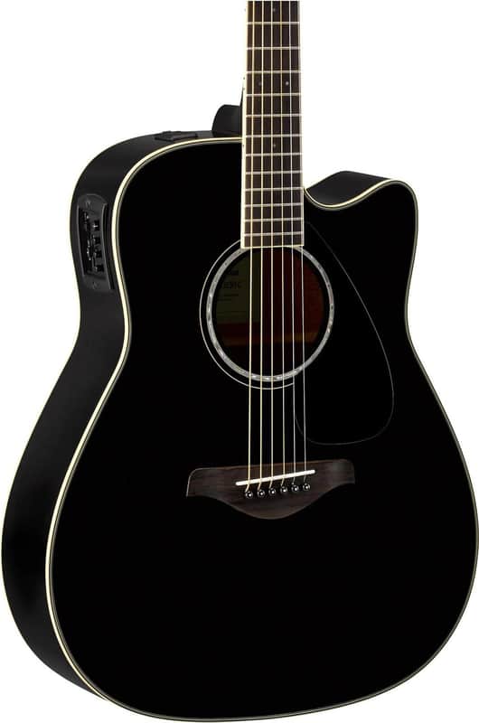 Yamaha FGX830C Dreadnought Acoustic-Electric Guitar, Solid Spruce Top, Black image 1