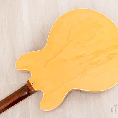 2002 Epiphone Elite 1963 ES-335 Dot Natural w/ Open Book Headstock, Case & Tag, Japan Terada image 15