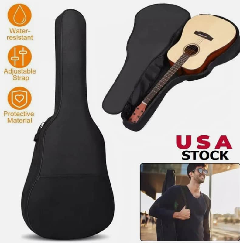 41" Heavy Duty Padded Guitar Gig Bag – Soft Case for Acoustic & Electric Guitars image 1