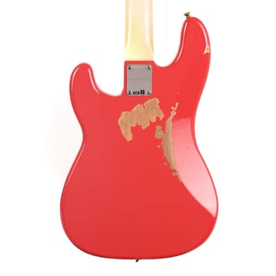 Fender Custom Shop Pino Palladino Signature Precision Bass Relic Fiesta Red over Desert Sand image 6