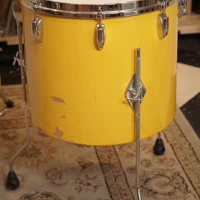 Gretsch 12/13/16/22" Drum Set - 1970s Yellow Lacquer image 18
