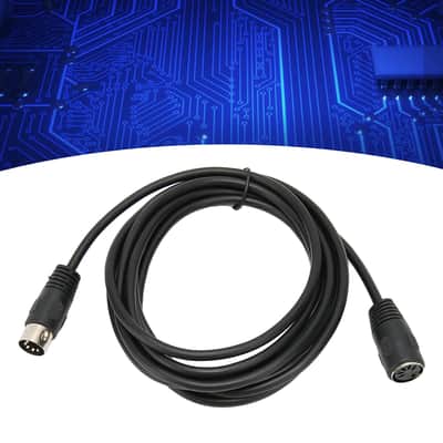 5-pin MIDI Keyboard Extension Cable, Male to Female Convenient PVC 5-pin MIDI Extension Cable for Synthesizer for MIDI Guitars image 2