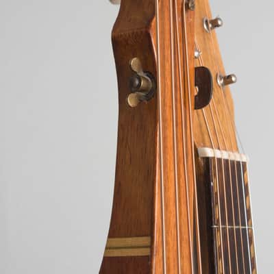 Knutsen 10 String Harp Guitar, c. 1915, black gig bag case. image 11