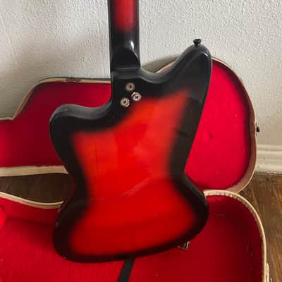 Harmony H19 Silhouette / Bobkat 1963 - 1973 - Cherry Red Sunburst image 7