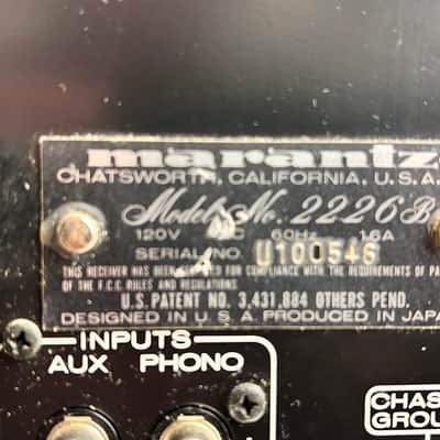 Marantz 2226B 1978 Vintage Hi-Fi Receiver image 8