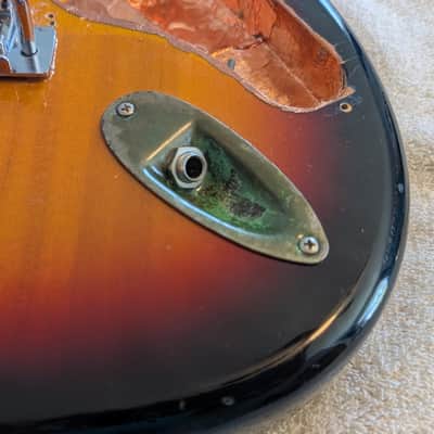 Vintage 1970's Aria (MIJ) Strat Body & Neck (Sunburst, maple neck w/rosewood fret board) image 5