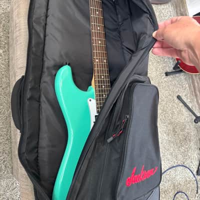 Jackson Stratocaster style Gloss Teal Green image 10